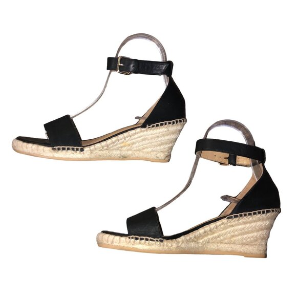 Talbots Espadrilles Womens 6.5 Used Black Leather - Picture 13 of 16